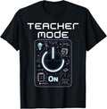 100% Cotton Teacher Mode On: Empowered Educator Design T-Shirt Hoodie, Sweatshirt | GrindPrints.com