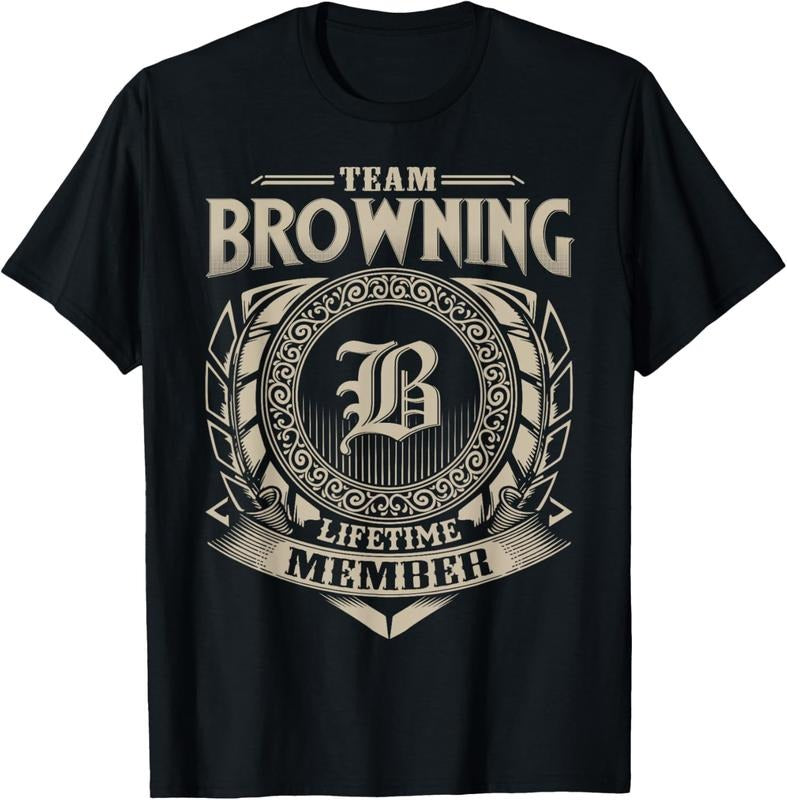 100% Cotton Team BROWNING Lifetime Member Vintage BROWNING Family T-Shirt Hoodie, Sweatshirt | GrindPrints.com