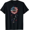 100% Cotton Thank You Veterans Sunflower US America Flag Patriotic Women T-Shirt Hoodie, Sweatshirt | GrindPrints.com