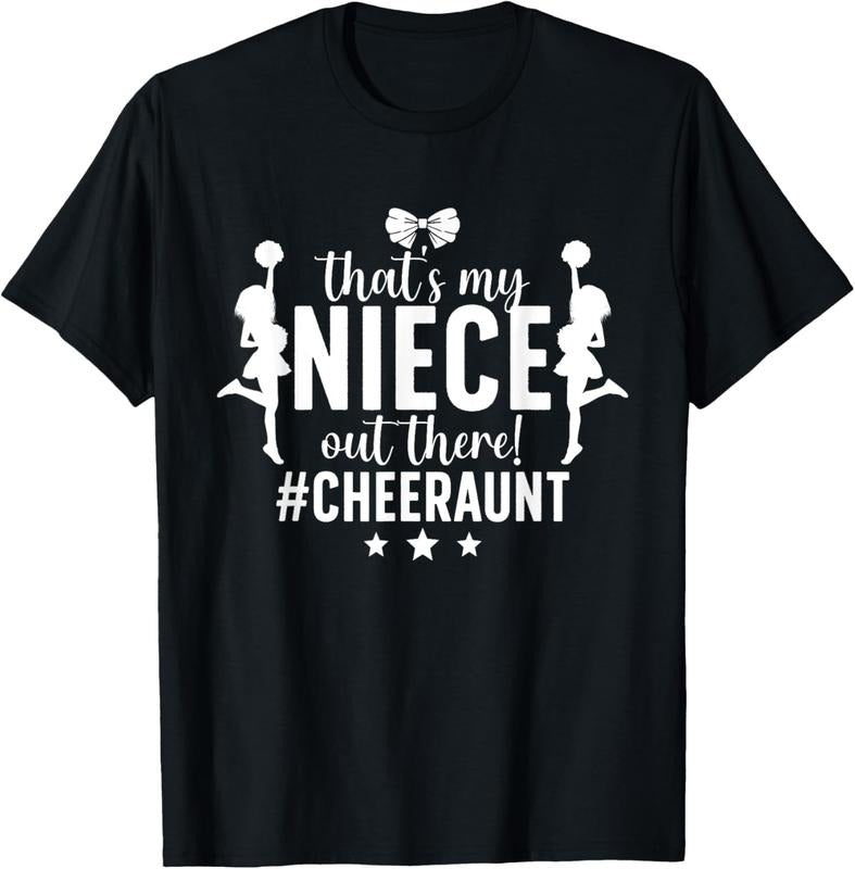100% Cotton That's My Niece Cheer Aunt Cheerleading Auntie T-Shirt Hoodie, Sweatshirt | GrindPrints.com