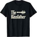 100% Cotton The Bassfather - Distressed Bass Player Dad Fathers Day T-Shirt Hoodie, Sweatshirt | GrindPrints.com