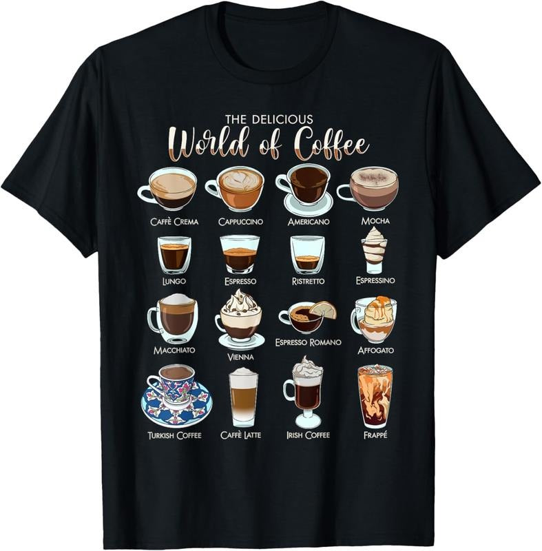 100% Cotton The delicious world of coffee T-Shirt Hoodie, Sweatshirt | GrindPrints.com
