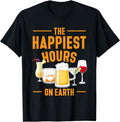 [100% Cotton]The happiest hours on earth retro design for cocktail lovers T-Shirt Hoodie, Sweatshirt | GrindPrints.com