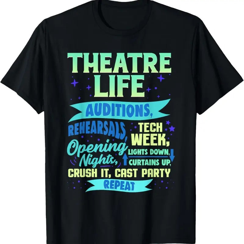 100% Cotton Theatre Nerd Actor Gift Shirt Funny Musical Theater Thespian T-Shirt Hoodie, Sweatshirt | GrindPrints.com