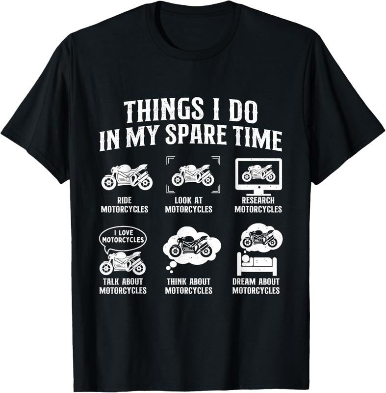 100% Cotton Things I Do In My Spare Time - Biker Motorcycle Rider Riding T-Shirt Hoodie, Sweatshirt | GrindPrints.com