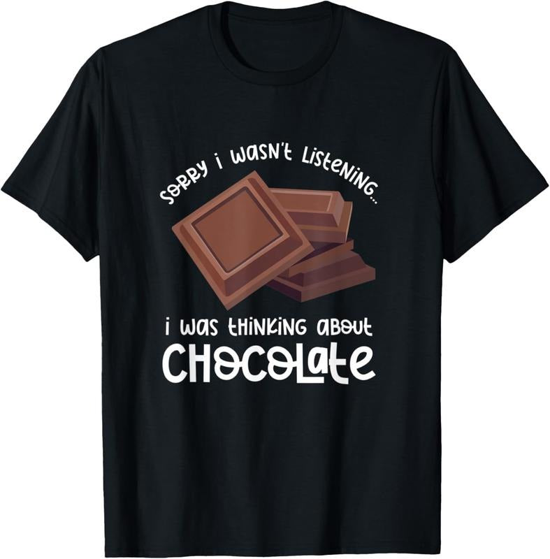 100% Cotton Thinking About Chocolate Funny Saying Cocoa T-Shirt Hoodie, Sweatshirt | GrindPrints.com