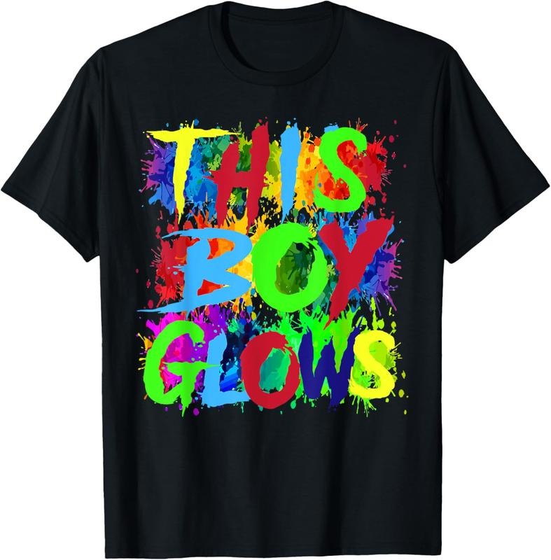 100% Cotton This Boy Glows Cute Boys Man Son Party team T-Shirt Hoodie, Sweatshirt | GrindPrints.com