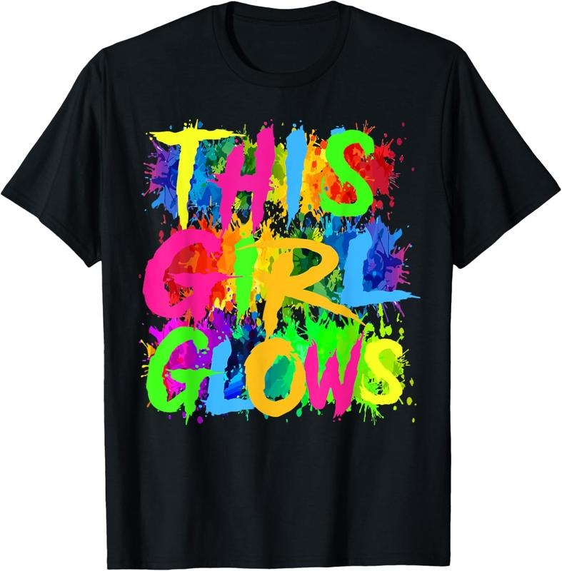 100% Cotton This Girl Glows Cute Women Girls Tie Dye Party Funny Team T-Shirt Hoodie, Sweatshirt | GrindPrints.com
