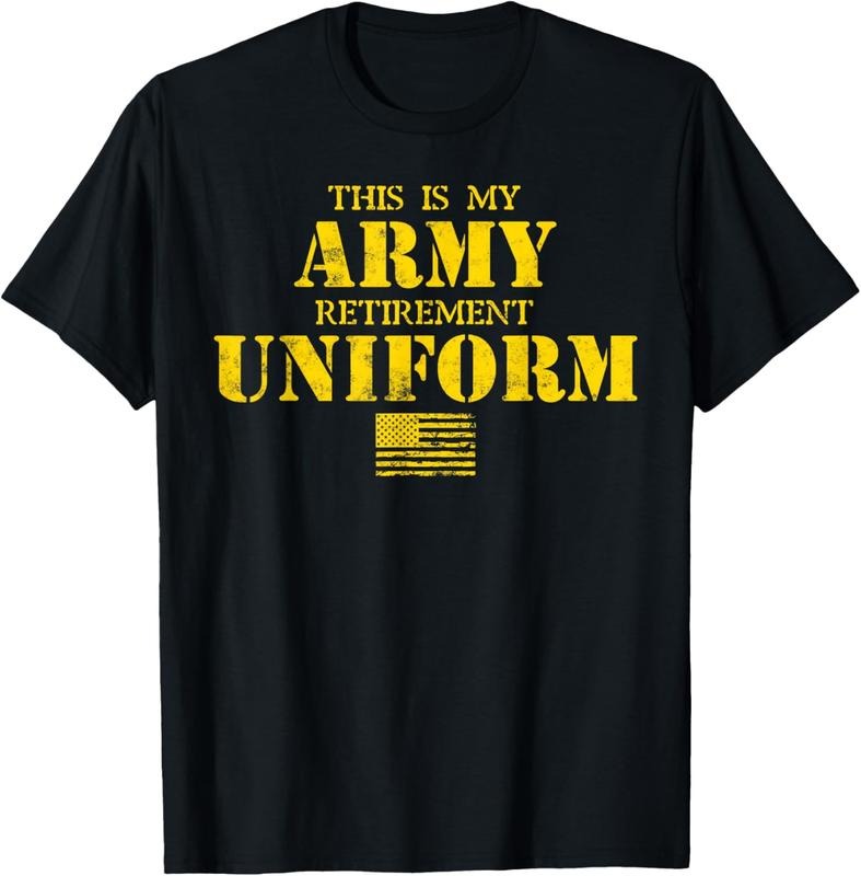 100% Cotton This is My Army Retirement Uniform Retired Military Army T-Shirt Hoodie, Sweatshirt | GrindPrints.com