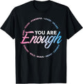 100% Cotton Transgender You Are Enough Trans Pride Flag LGBTQ Women Men T-Shirt Hoodie, Sweatshirt | GrindPrints.com