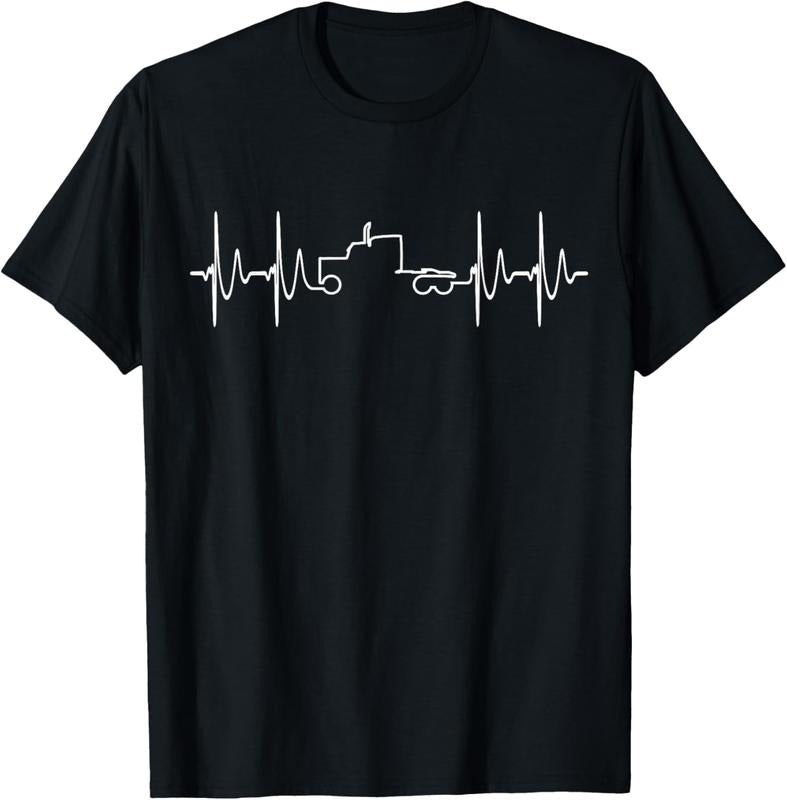 100% Cotton Truck Driver Heartbeat T-Shirts, Hoodie, Sweatshirt