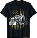 100% Cotton Trucker American Flag Big Rig Semi-Trailer Truck Driver Gift T-Shirt Hoodie, Sweatshirt | GrindPrints.com