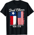 100% Cotton True Texan Dual Citizen Love Texas And America T-Shirt Hoodie, Sweatshirt | GrindPrints.com