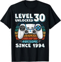 100% Cotton Turning 30 Birthday Decorations Men 30th BDay 1994 Birthday T-Shirt Hoodie, Sweatshirt | GrindPrints.com