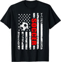 100% Cotton US American Flag Soccer Patriotic Soccer T-Shirt Hoodie, Sweatshirt | GrindPrints.com