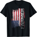 100% Cotton USA Flag Farmer T-Shirt, American Farmers Tee Patriotic Gift T-Shirt Hoodie, Sweatshirt | GrindPrints.com