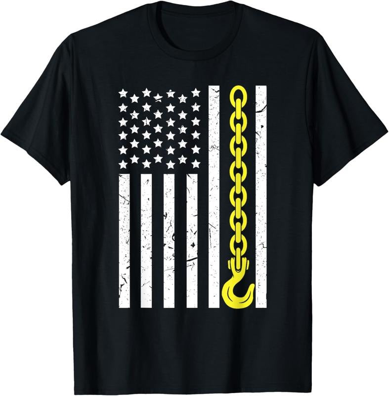 100% Cotton USA Yellow Thin Line Hook Tow Truck American Driver For Men T-Shirt Hoodie, Sweatshirt | GrindPrints.com