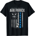 100% Cotton Veteran Of The US Air Force USA Flag Veterans T-Shirt Hoodie, Sweatshirt | GrindPrints.com