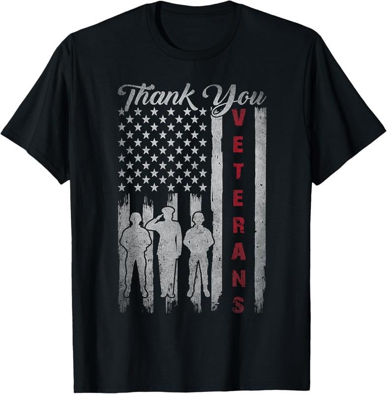 100% Cotton Veterans Day Thank You Veterans Proud Patriotic USA Flag T-Shirt Hoodie, Sweatshirt | GrindPrints.com