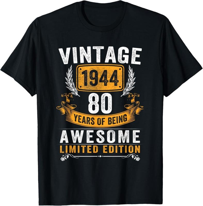 100% Cotton Vintage 1944 Made In 1944 80 Years Old Gifts 80th Birthday T-Shirt Hoodie, Sweatshirt | GrindPrints.com