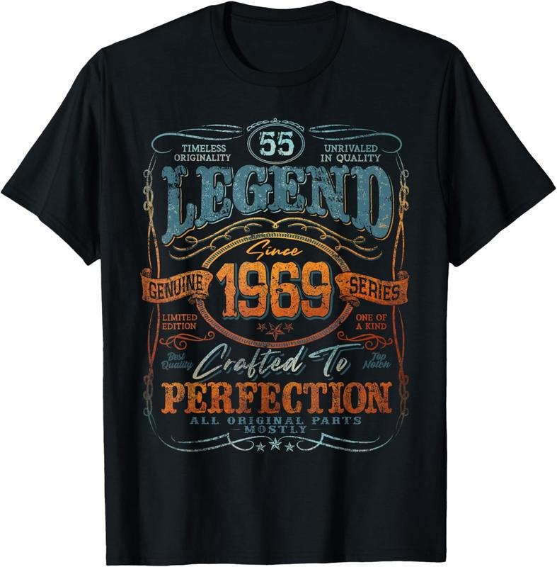 100% Cotton Vintage 1969 Limited Edition Shirt 55 year old 55th Birthday T-Shirt Hoodie, Sweatshirt | GrindPrints.com