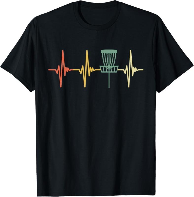 100% Cotton Vintage Disc Golf Retro Heartbeat Gift Disc Golf T-Shirt Hoodie, Sweatshirt | GrindPrints.com