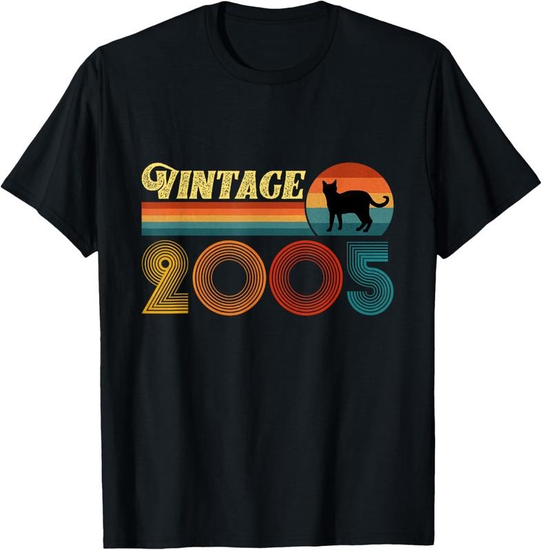 100% Cotton Vintage Funny Cat Shirt 2005 19 Year T-Shirts, Hoodie, Sweatshirt