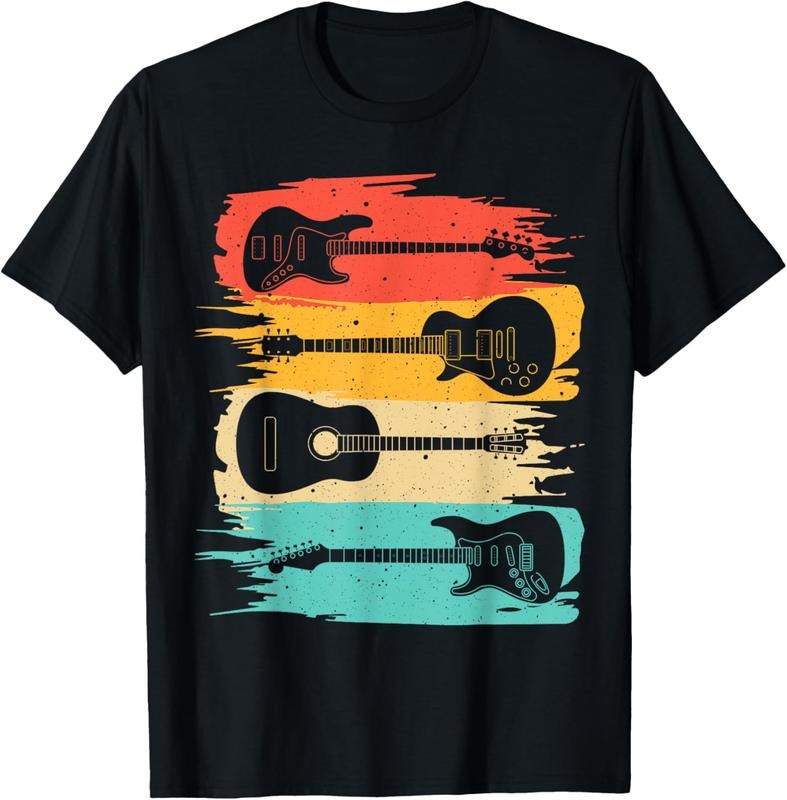 100% Cotton Vintage Guitar Gift For Men Women Music Band Guitarist Stuff T-Shirt Hoodie, Sweatshirt | GrindPrints.com