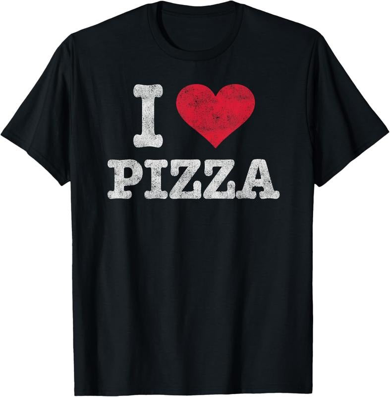 100% Cotton Vintage I Love Pizza T-Shirt Trendy Gift T-Shirt Hoodie, Sweatshirt | GrindPrints.com