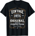 100% Cotton Vintage Made In 1975 T-Shirt 43rd Birthday Gift T-Shirt Hoodie, Sweatshirt | GrindPrints.com