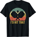 100% Cotton Vintage Pickleball Player Funny I'd Hit That Retro T-Shirt Hoodie, Sweatshirt | GrindPrints.com