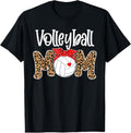 100% Cotton Volleyball Mom Leopard Messy Bun Game Day Funny Mothers Day T-Shirt Hoodie, Sweatshirt | GrindPrints.com