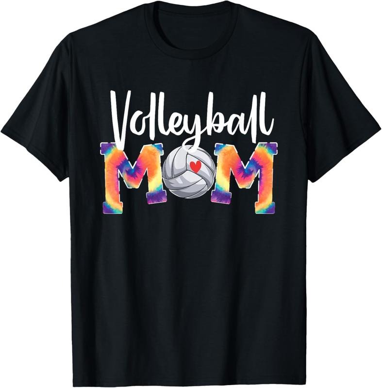 100% Cotton Volleyball Mom Tie-Dye Funny Volleyball Love for Women T-Shirt Hoodie, Sweatshirt | GrindPrints.com