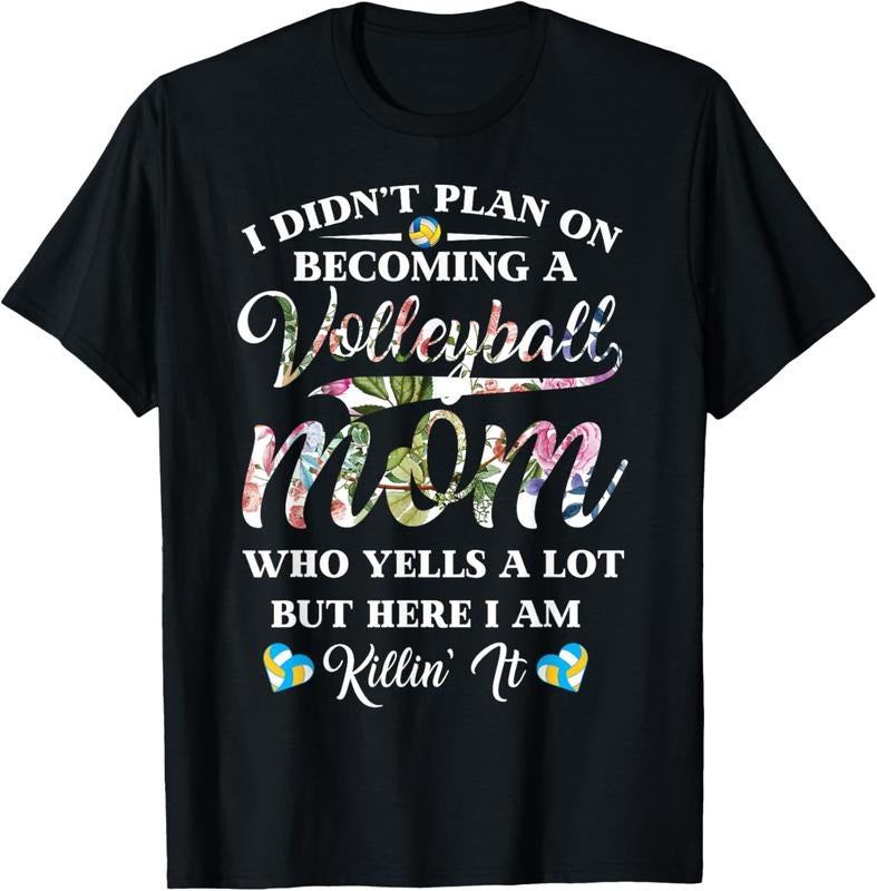 100% Cotton Volleyball Quote Floral Design Mothers Day Shirt For Mom T-Shirt Hoodie, Sweatshirt | GrindPrints.com