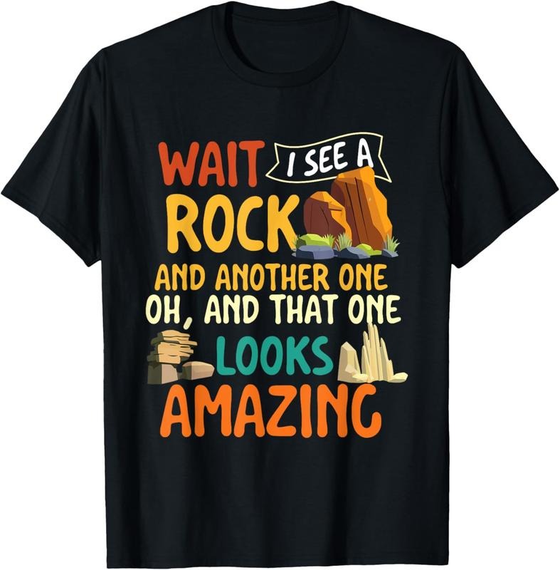 100% Cotton Wait I See A Rock - Rock Collector Geode Hunter Geology T-Shirt Hoodie, Sweatshirt | GrindPrints.com
