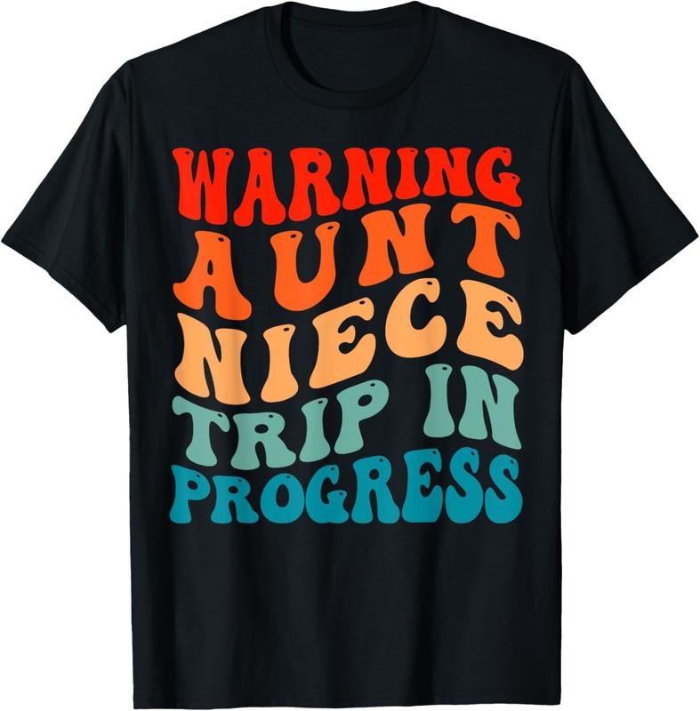 100% Cotton Warning Aunt Niece Trip In Progress Aunt Niece Trip Matching T-Shirt Hoodie, Sweatshirt | GrindPrints.com
