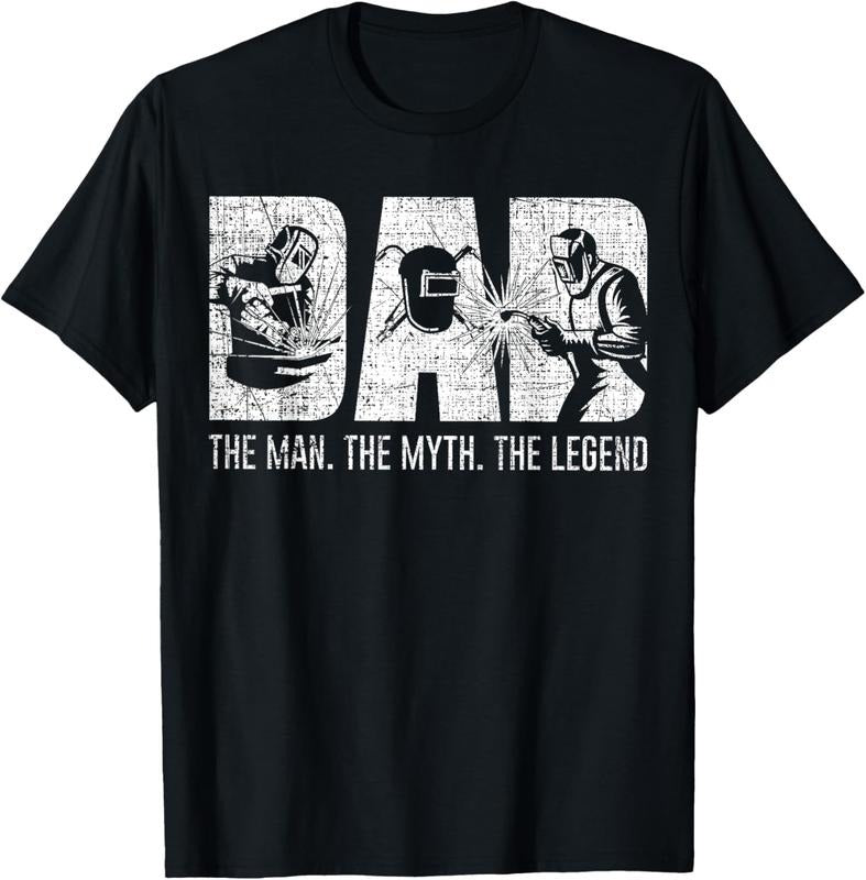 100% Cotton Welder Funny Welding Dad Man Myth Legend Father T-Shirt Hoodie, Sweatshirt | GrindPrints.com