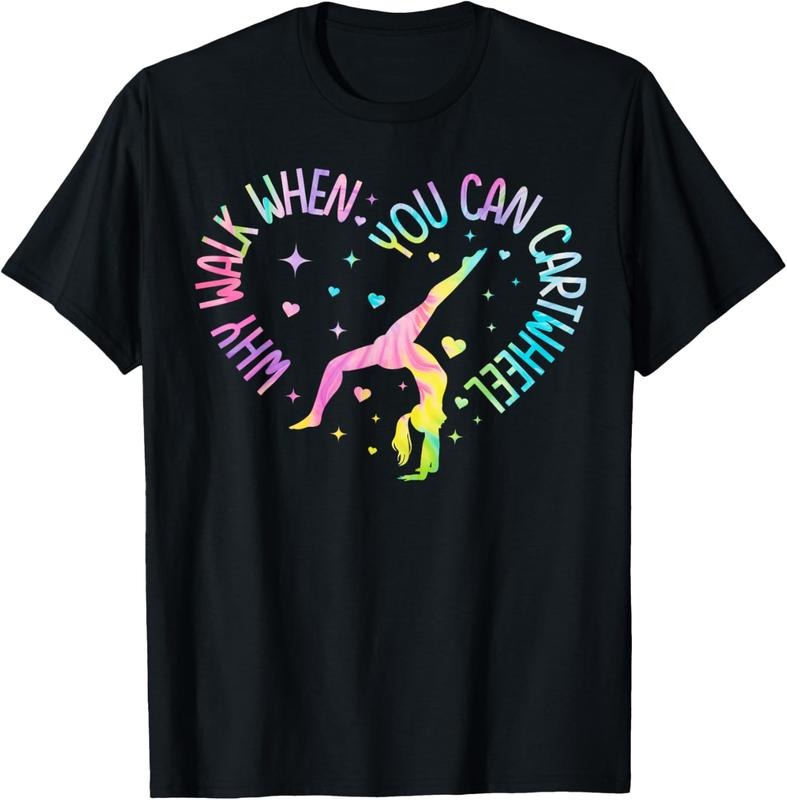 100% Cotton Why Walk When You Can Cartwheel Gymnast Gymnastic Girl T-Shirt Hoodie, Sweatshirt | GrindPrints.com