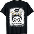 100% Cotton Women Bleached Soccer Mom Messy Bun Soccer Lover T-Shirt Hoodie, Sweatshirt | GrindPrints.com