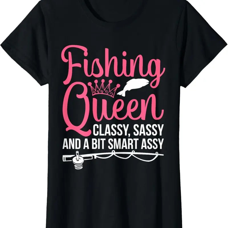 100% Cotton Women Fishing for Girls Fish Bass Fishing T-Shirt Hoodie, Sweatshirt | GrindPrints.com