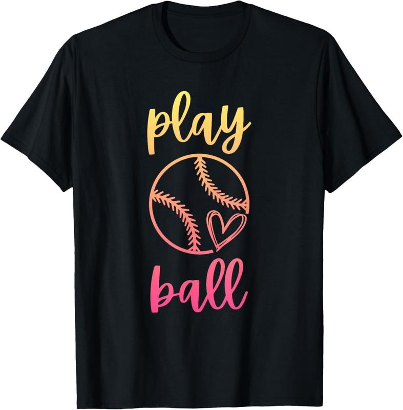100% Cotton Women Teen Girls Softball | Play Ball T-Shirt Hoodie, Sweatshirt | GrindPrints.com