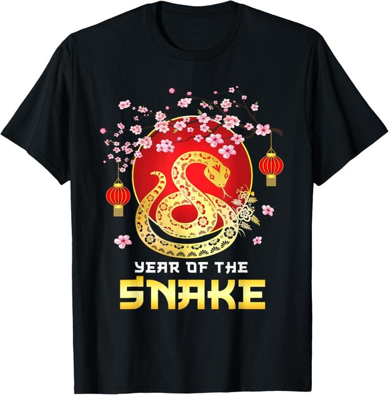 100% Cotton Year of the Snake Amazing Chinese Asian Lunar New Year 2025 T-Shirt Hoodie, Sweatshirt | GrindPrints.com