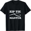 100% Cotton Zip Tie Master Cable Wire Ties Funny Mechanical Man T-Shirt Hoodie, Sweatshirt | GrindPrints.com