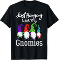 100% Cotton hanging with my gnomies funny garden gnome graphics T-Shirt Hoodie, Sweatshirt | GrindPrints.com