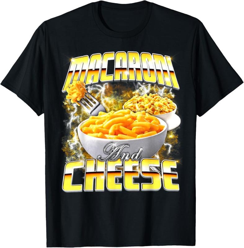 100% Cotton macaroniaroni and Cheese Meme Bootleg Rap Style 90s Vintage Funny T-Shirt Hoodie, Sweatshirt | GrindPrints.com