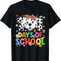 100 Day of School Shirt, 100 Days Of School Dalmatian Dog 100th Day Of School Funny T-Shirt