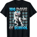 100 Day of School Shirt, 100 Days Of School Trex 100 Days Smarter 100th Day of School Funny T-Shirt