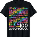 100 Day of School Shirt, 100th Day of School Teacher 100 Days Math Numbers Funny T-Shirt