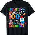 100 Day of School Shirt, I Blasted Through 100 Days Of School 100th Day Teacher Funny T-Shirt