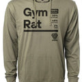 105. Gym Rat Funny Workout Gym Long Sleeve Hoodie for Men Cotton Menswear T-Shirts, Sweatshirt | GrindPrints.com